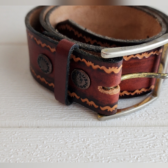 Handmade Vintage Leather Belt - Picture 1 of 7